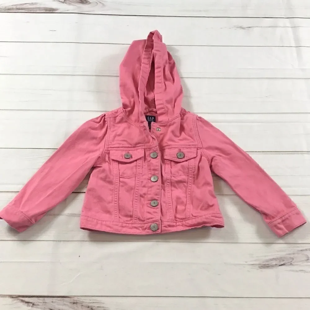 Gap Girl's Denim Hooded Jacket